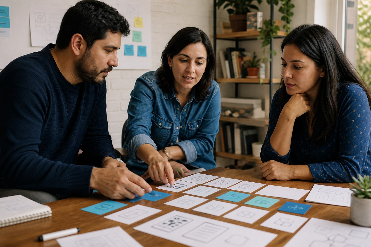 Team shaping a product around customer needs