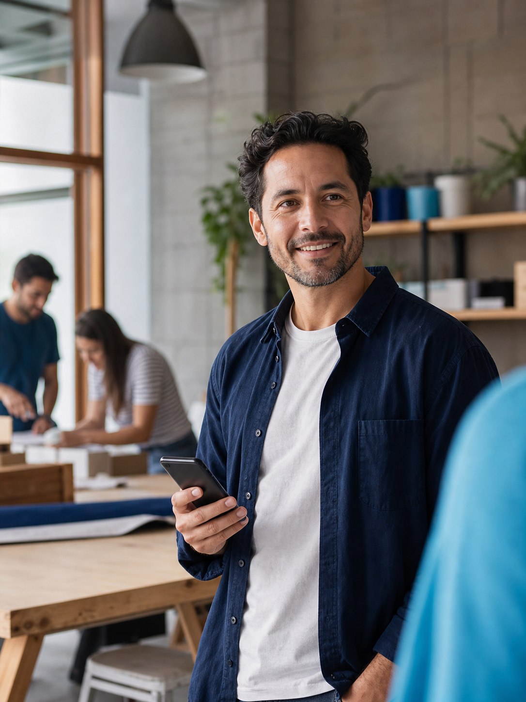 Business owner moving work forward with simple software